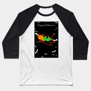 "Happy Halloween" Spooky Devil Turtle Baseball T-Shirt